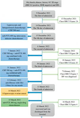 Case report: Idiopathic pulmonary fibrosis induced by nab-paclitaxel: A rare complication